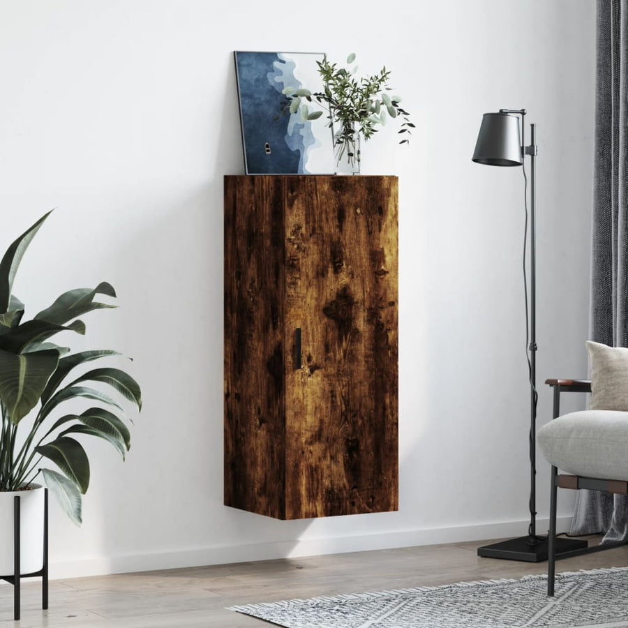 Hangkast 34,5X34X90 Cm Gerookt Eikenkleurig