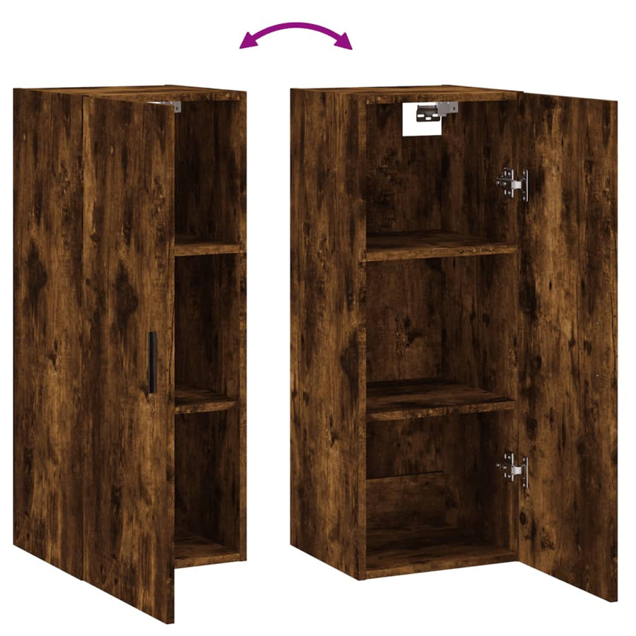 Hangkast 34,5X34X90 Cm Gerookt Eikenkleurig