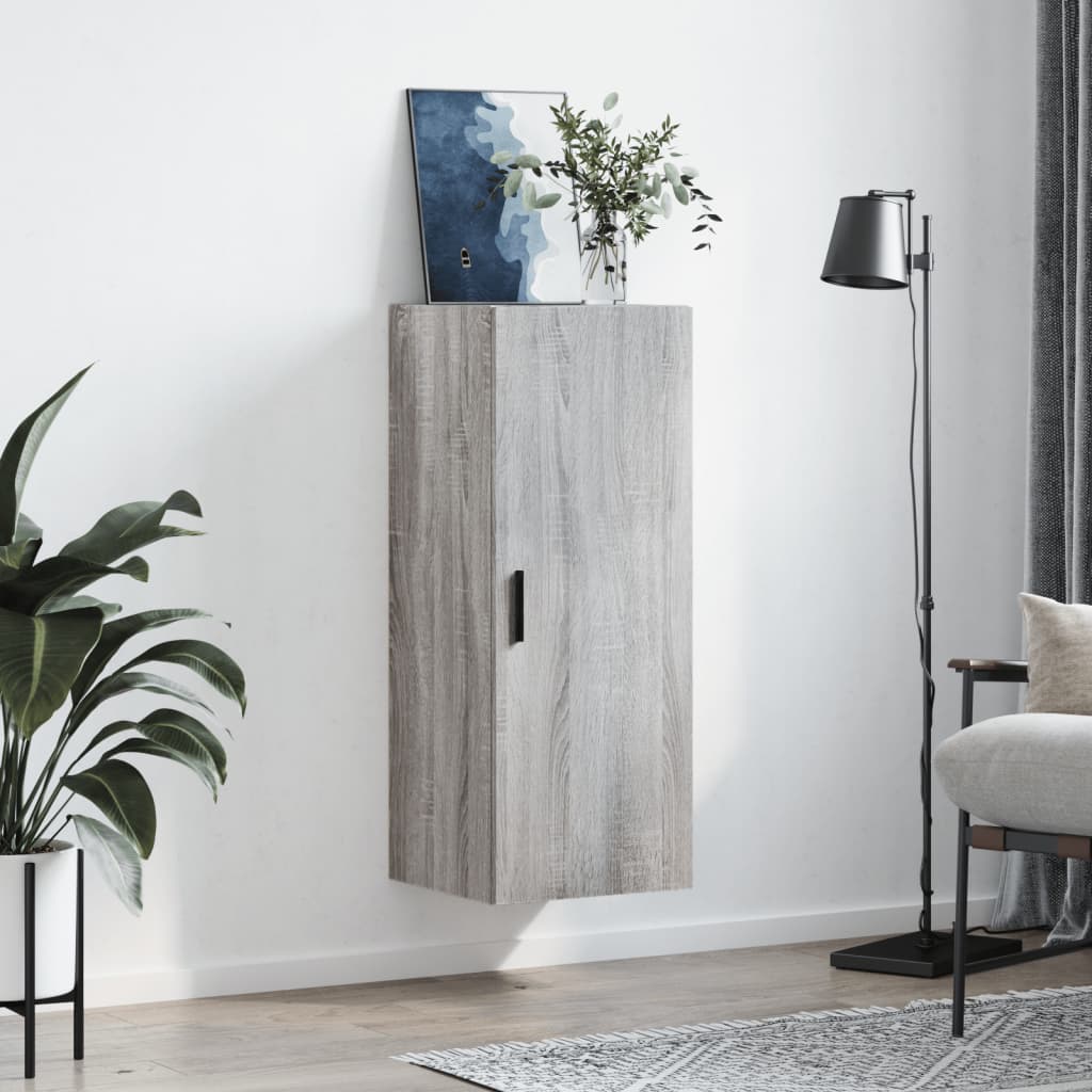 Hangkast 34,5X34X90 Cm Grijs Sonoma Eikenkleurig