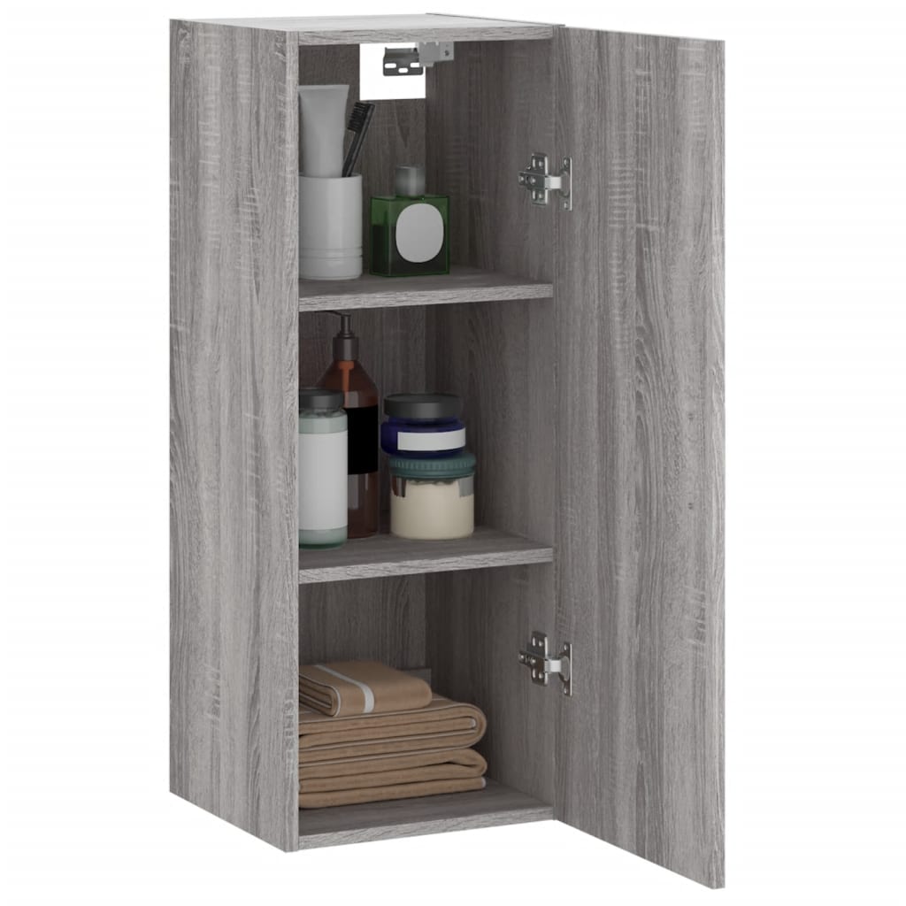 Hangkast 34,5X34X90 Cm Grijs Sonoma Eikenkleurig