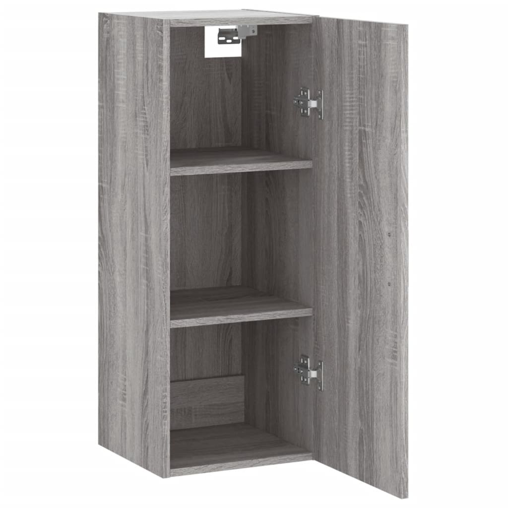Hangkast 34,5X34X90 Cm Grijs Sonoma Eikenkleurig