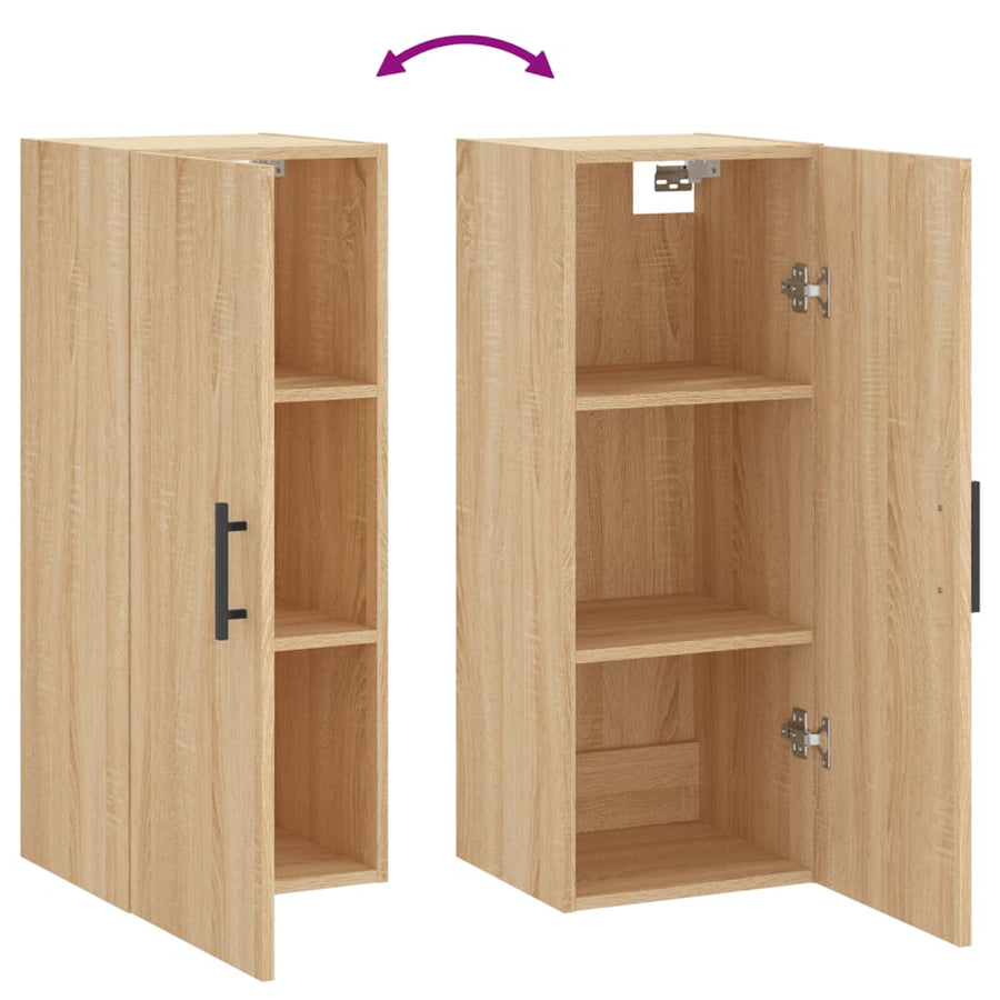 Hangkast 34,5x34x90 cm sonoma eikenkleurig