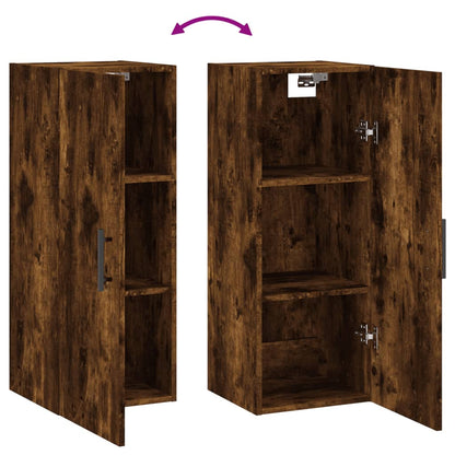 Hangkast 34,5X34X90 Cm Gerookt Eikenkleurig