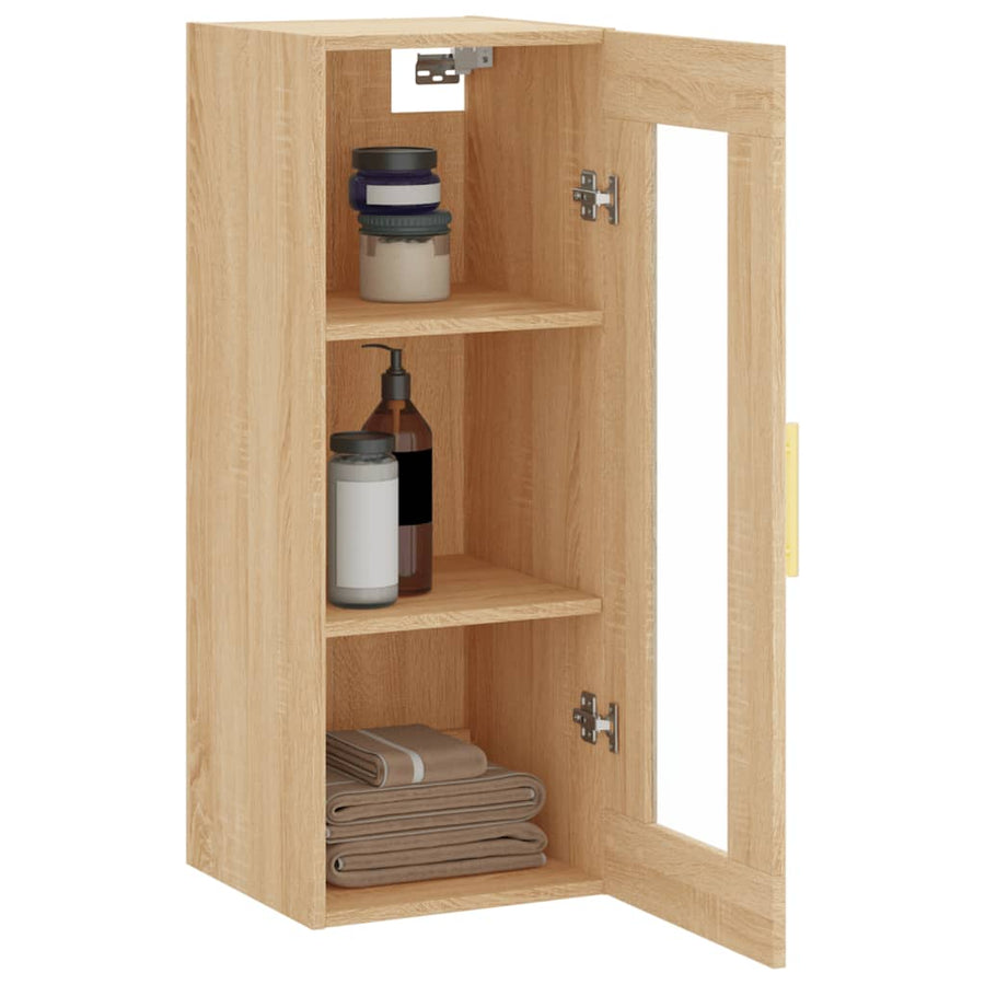 Hangkast 34,5X34X90 Cm Kleurig Sonoma eiken