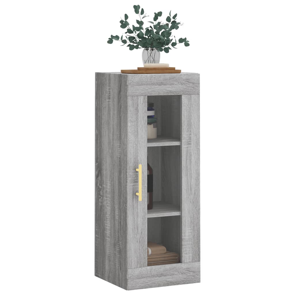 Hangkast 34,5X34X90 Cm Grijs Sonoma Eikenkleurig