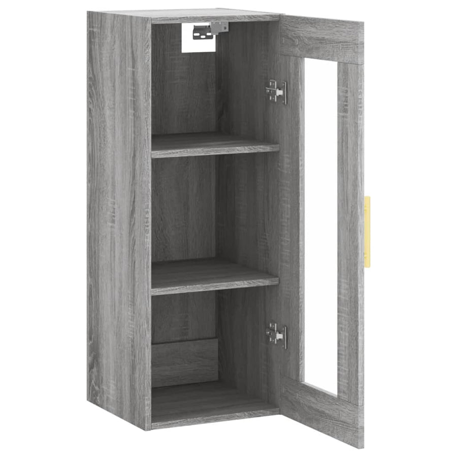 Hangkast 34,5X34X90 Cm Grijs Sonoma Eikenkleurig