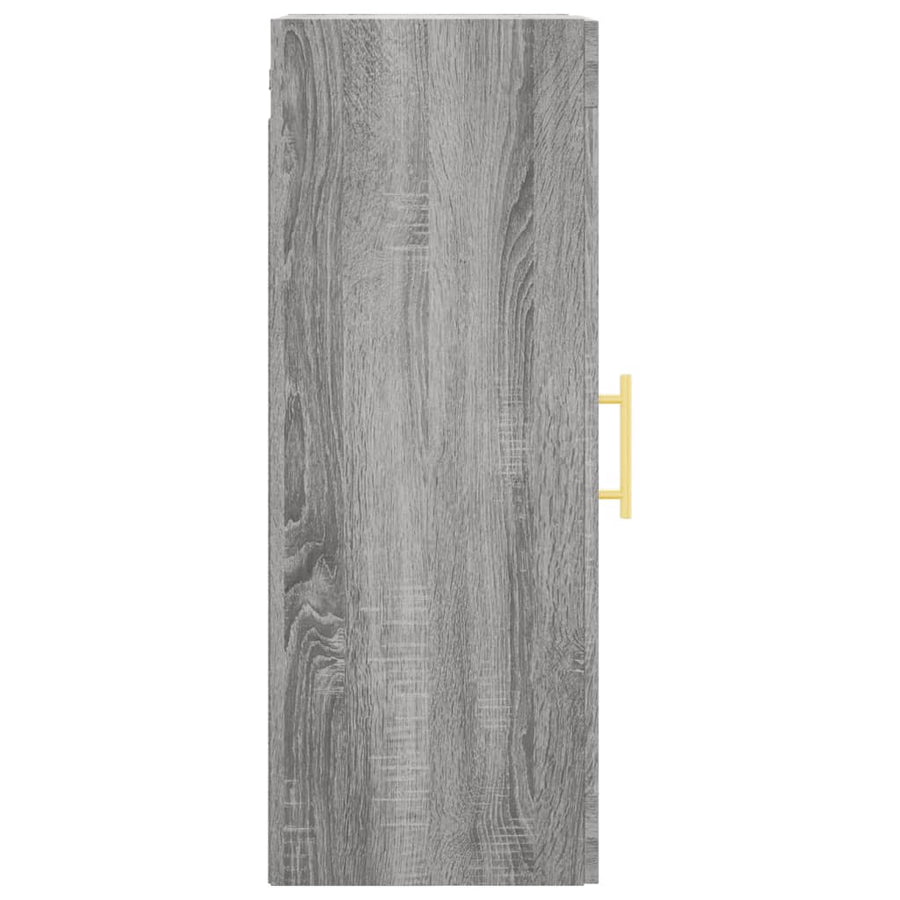 Hangkast 34,5X34X90 Cm Grijs Sonoma Eikenkleurig