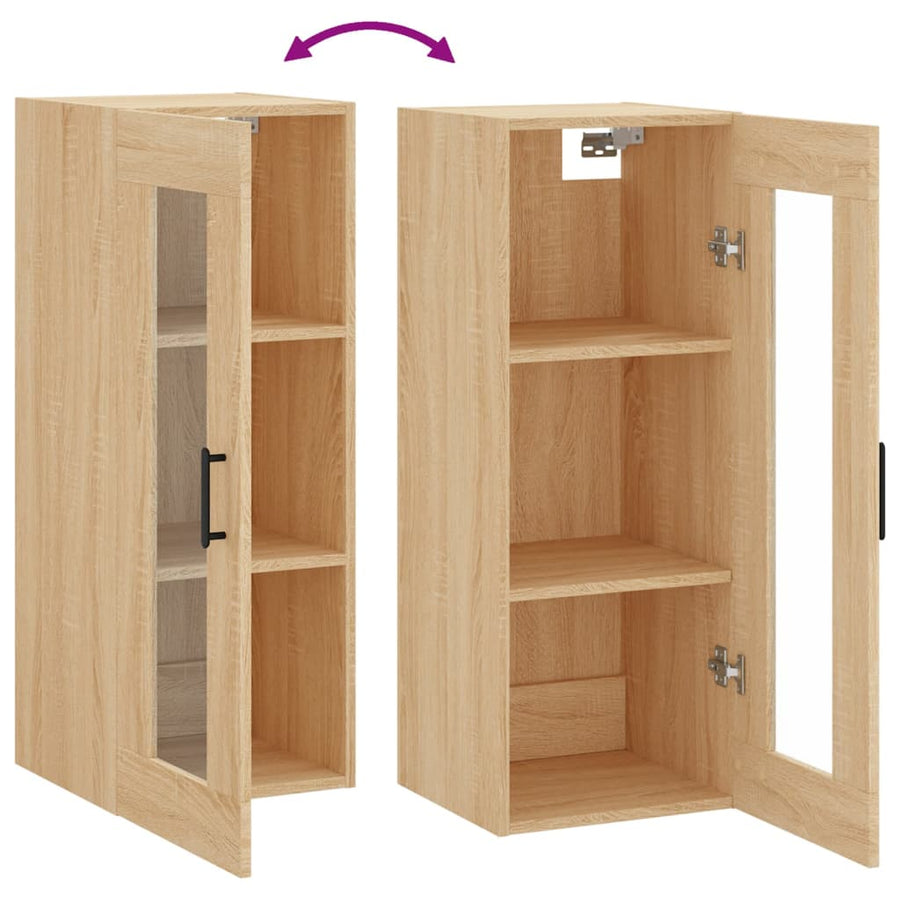 Hangkast 34,5X34X90 Cm Kleurig Sonoma eiken