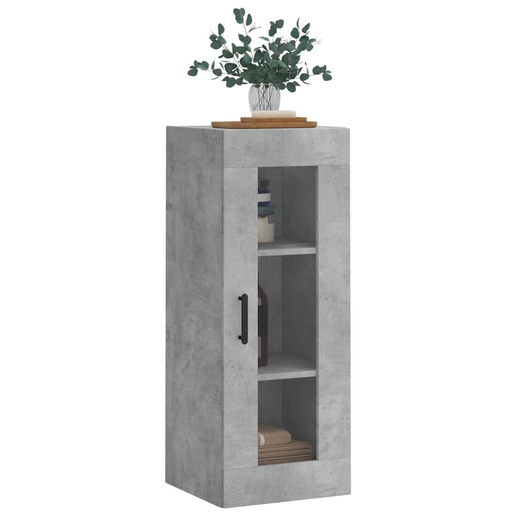 Wandkast 34,5X34X90 Cm Betongrijs