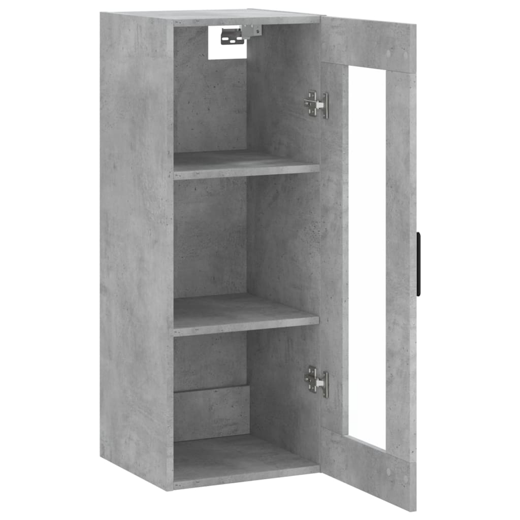 Wandkast 34,5X34X90 Cm Betongrijs