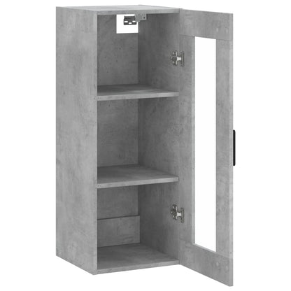 Wandkast 34,5X34X90 Cm Betongrijs