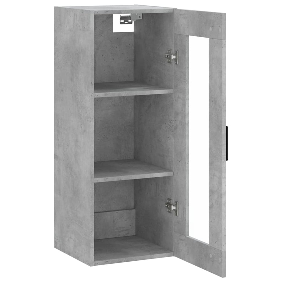Wandkast 34,5X34X90 Cm Betongrijs