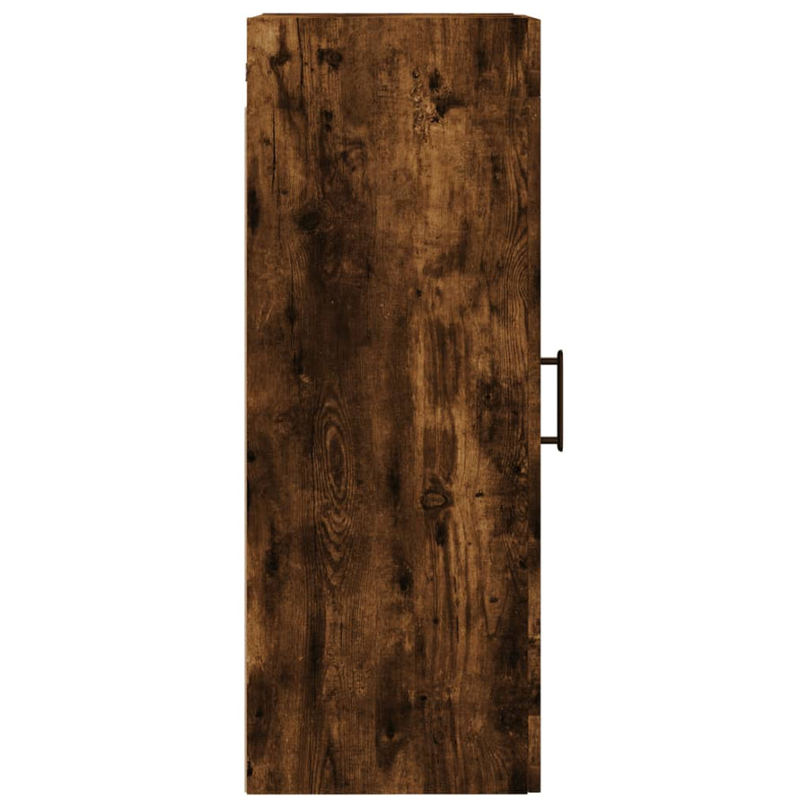 Wandkast 34,5X34X90 Cm Gerookt Eikenkleurig