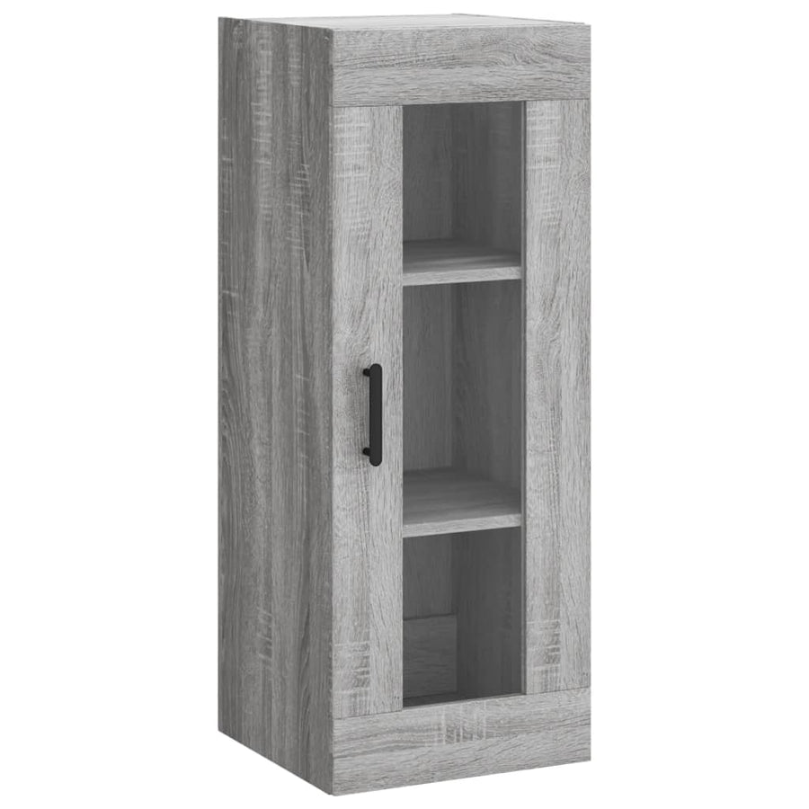Wandkast 34,5X34X90 Cm Grijs Sonoma Eikenkleurig