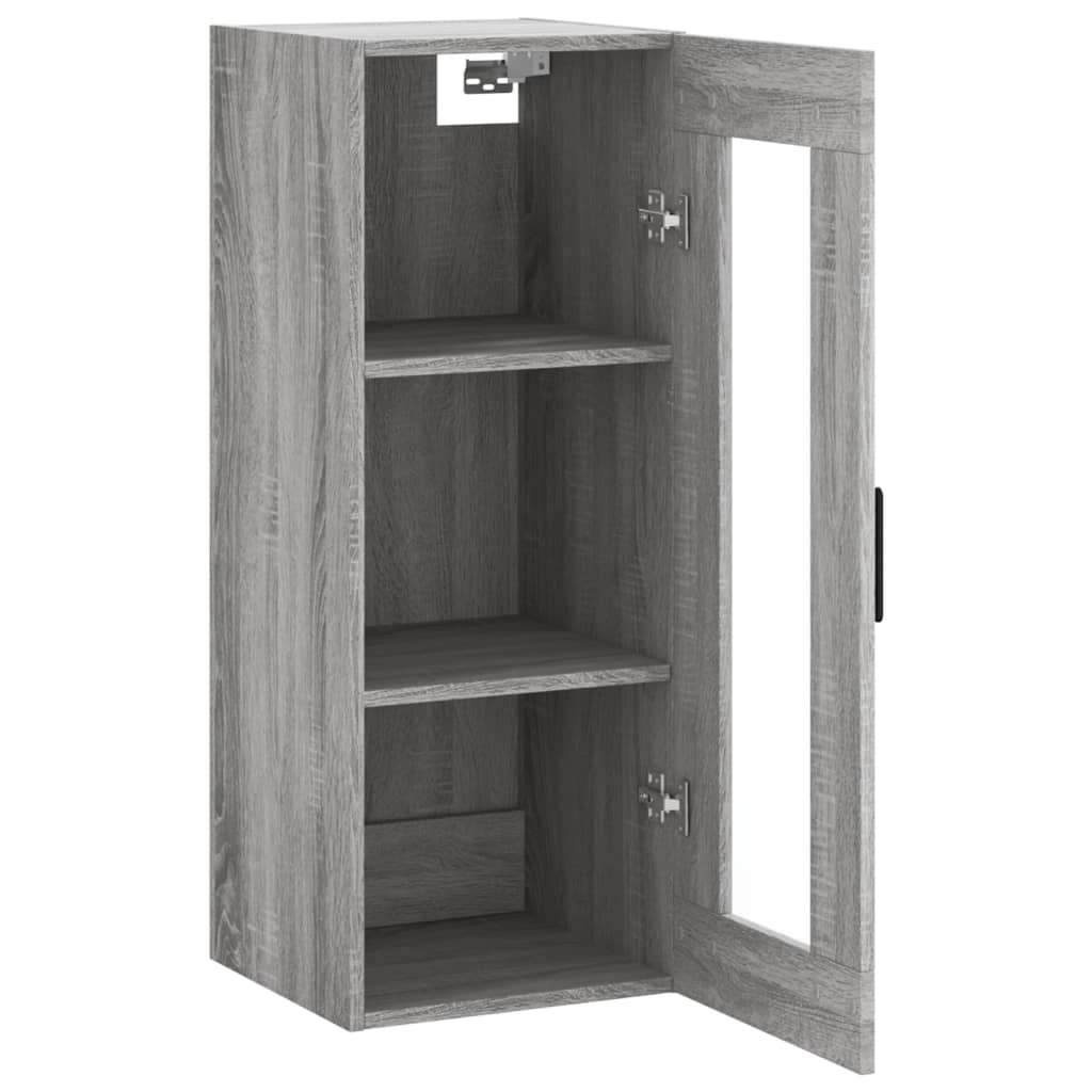Wandkast 34,5X34X90 Cm Grijs Sonoma Eikenkleurig