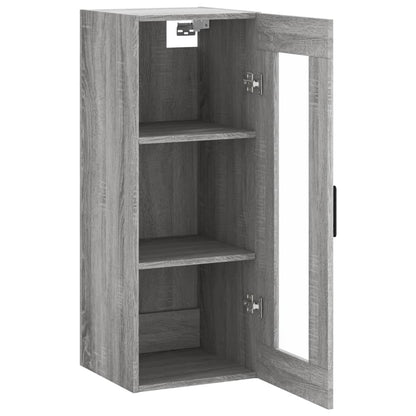 Wandkast 34,5X34X90 Cm Grijs Sonoma Eikenkleurig