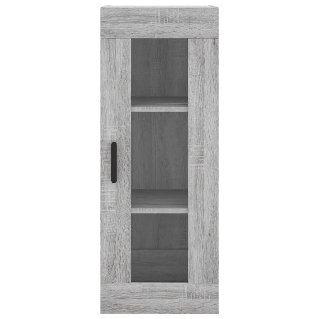 Wandkast 34,5X34X90 Cm Grijs Sonoma Eikenkleurig