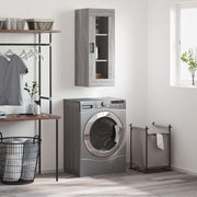 Wandkast 34,5x34x90 cm grijs sonoma eiken