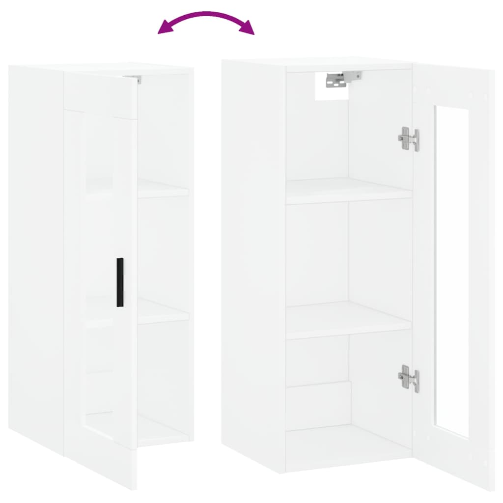 Wandkast 34,5X34X90 Cm Wit