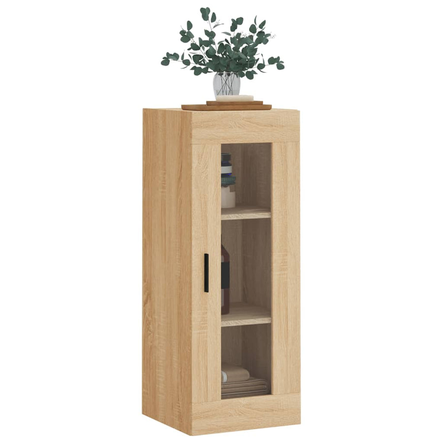 Wandkast 34,5X34X90 Cm Kleurig Sonoma eiken