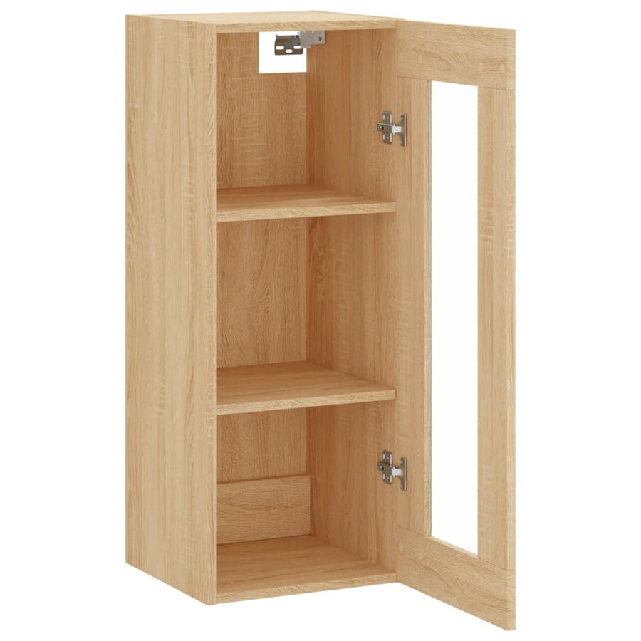 Wandkast 34,5X34X90 Cm Kleurig Sonoma eiken