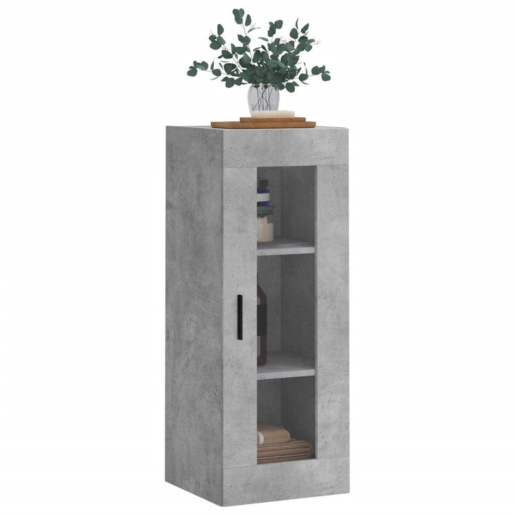 Wandkast 34,5X34X90 Cm Betongrijs