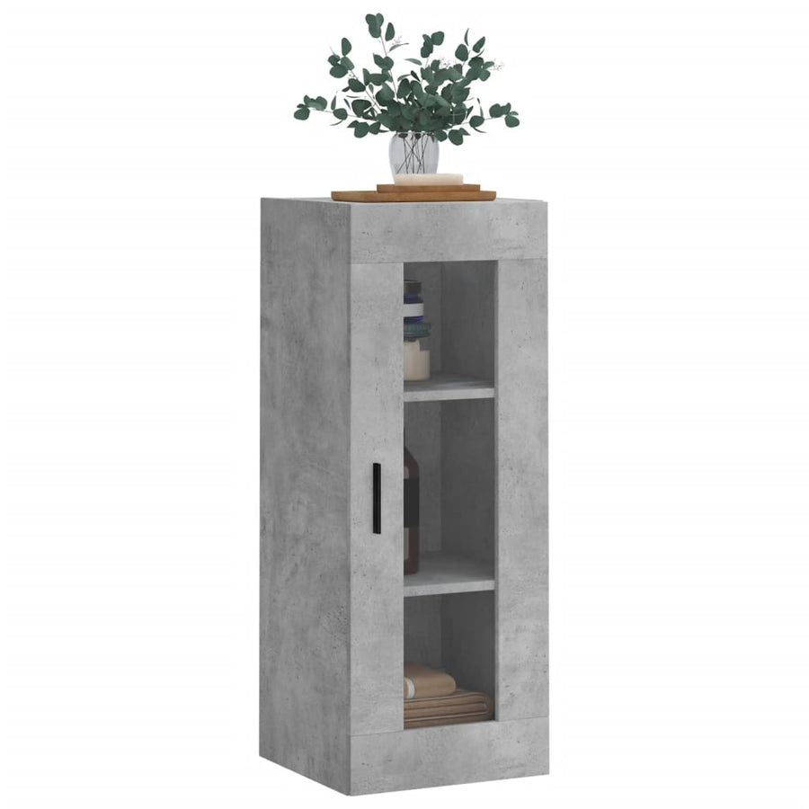 Wandkast 34,5X34X90 Cm Betongrijs