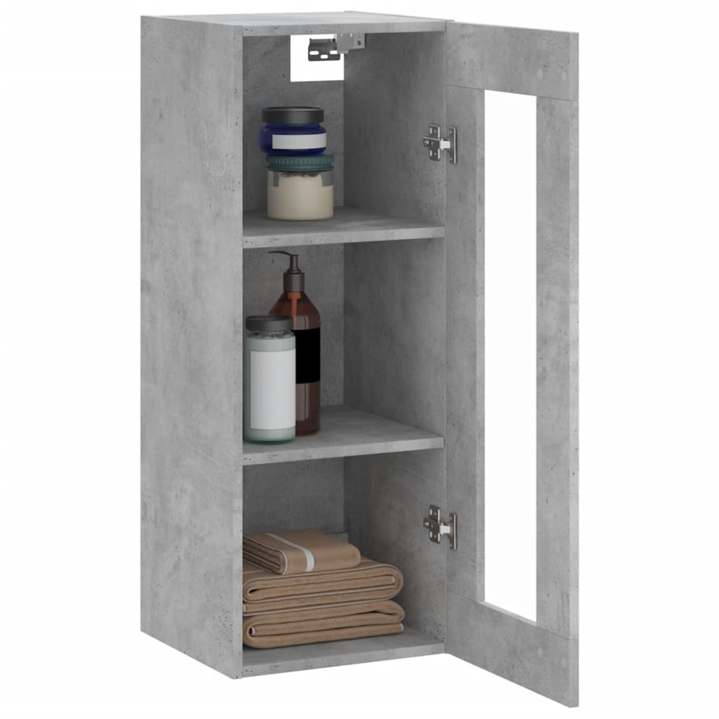 Wandkast 34,5X34X90 Cm Betongrijs