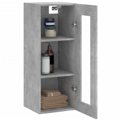 Wandkast 34,5X34X90 Cm Betongrijs