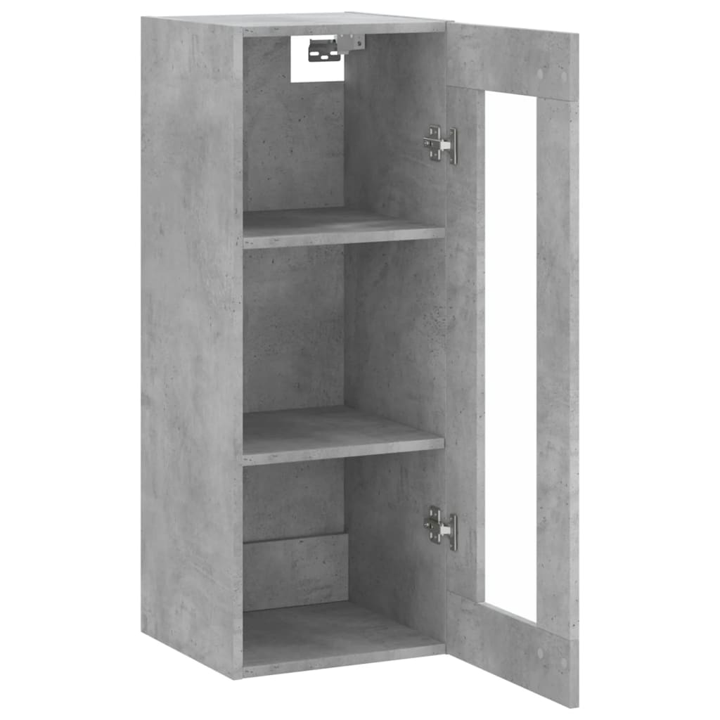 Wandkast 34,5X34X90 Cm Betongrijs