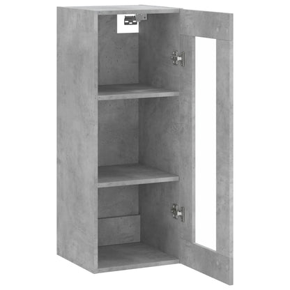 Wandkast 34,5X34X90 Cm Betongrijs