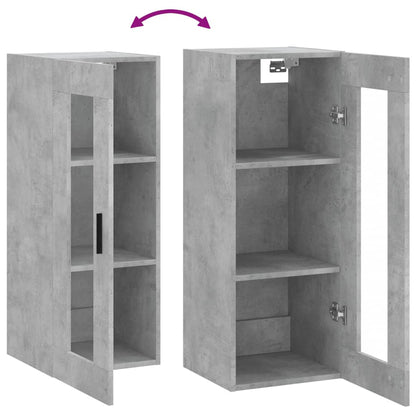 Wandkast 34,5X34X90 Cm Betongrijs