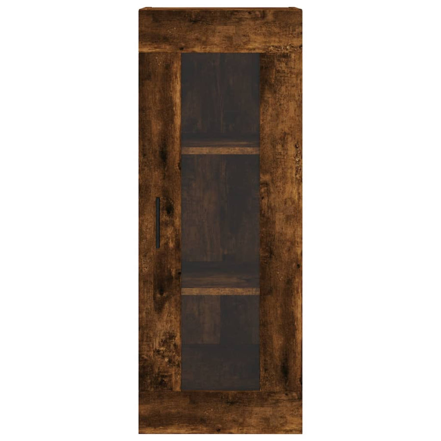 Wandkast 34,5X34X90 Cm Kleurig Gerookt eiken