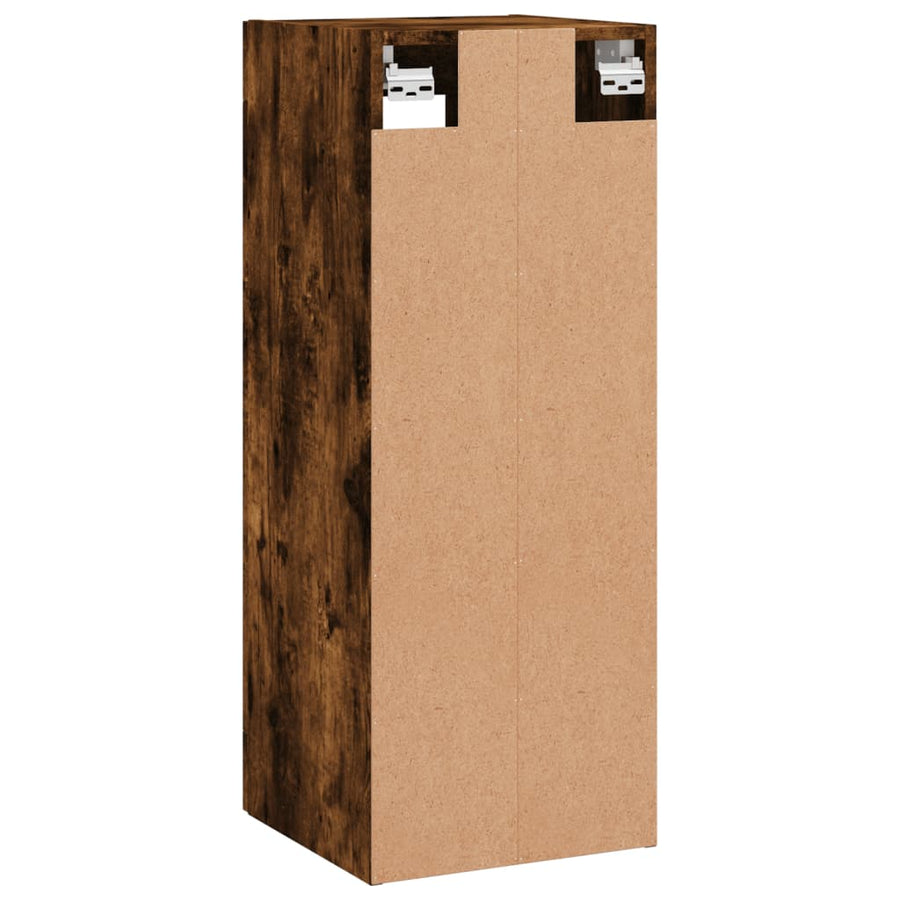 Wandkast 34,5X34X90 Cm Kleurig Gerookt eiken