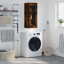 Wandkast 34,5X34X90 Cm Kleurig Gerookt eiken