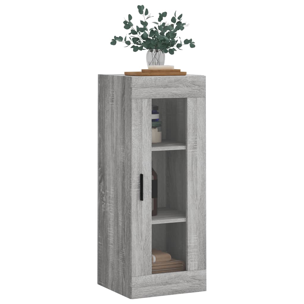 Hangkast 34,5X34X90 Cm Grijs Sonoma Eikenkleurig