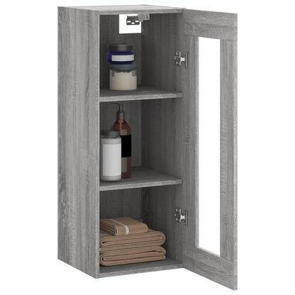 Hangkast 34,5X34X90 Cm Grijs Sonoma Eikenkleurig