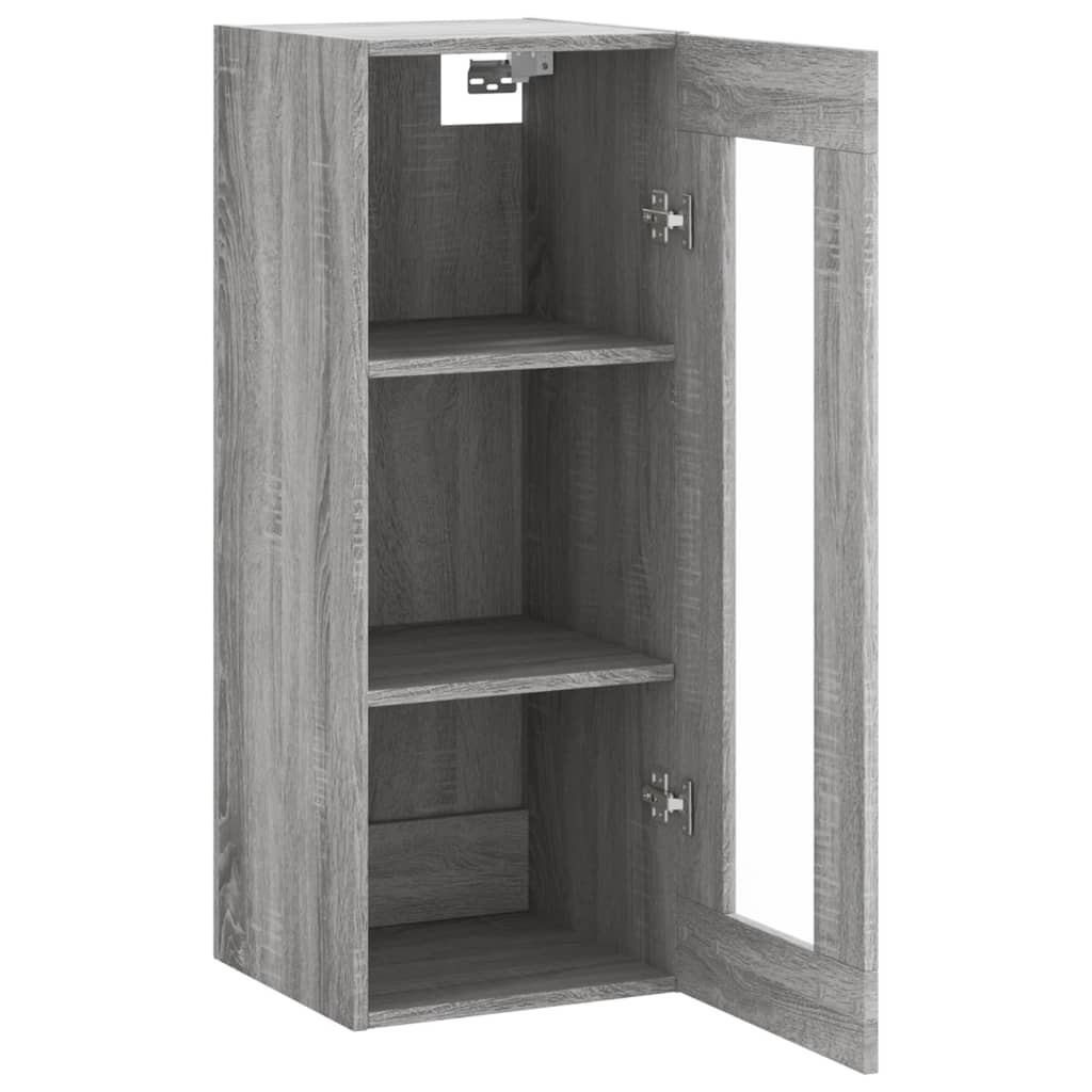 Hangkast 34,5X34X90 Cm Grijs Sonoma Eikenkleurig