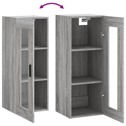 Hangkast 34,5X34X90 Cm Grijs Sonoma Eikenkleurig