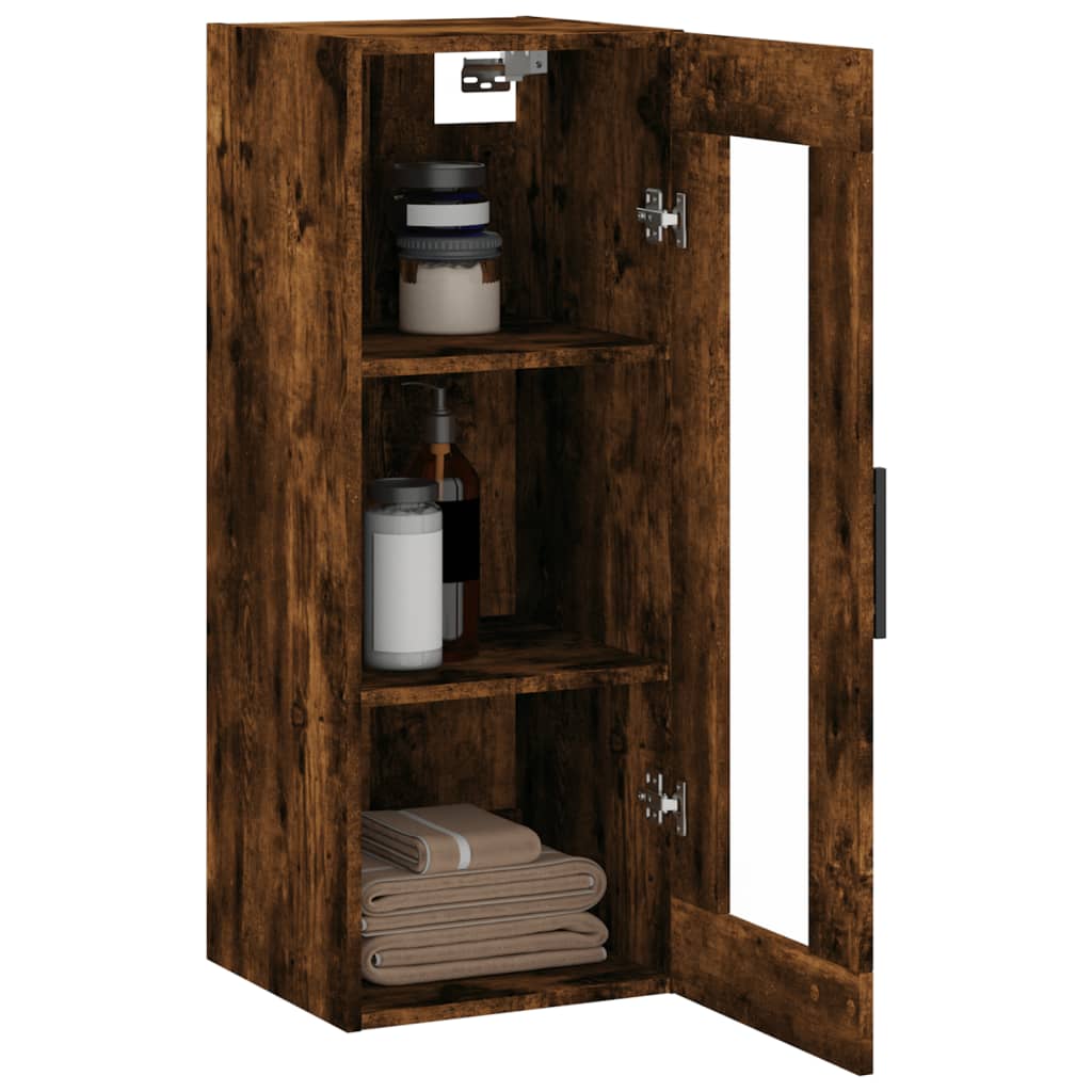 Hangkast 34,5X34X90 Cm Kleurig Gerookt eiken