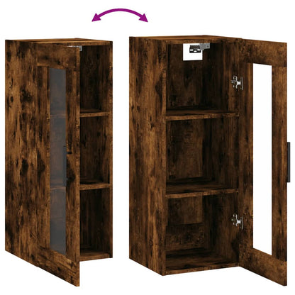 Hangkast 34,5X34X90 Cm Kleurig Gerookt eiken