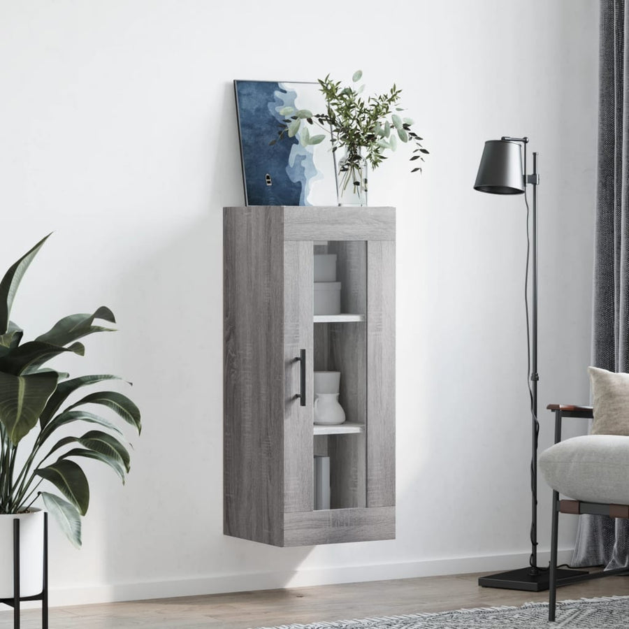 Hangkast 34,5X34X90 Cm Grijs Sonoma Eikenkleurig