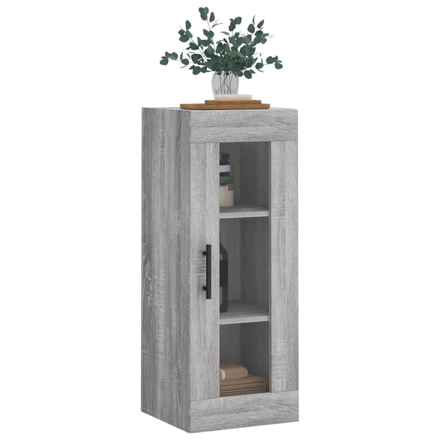 Hangkast 34,5X34X90 Cm Grijs Sonoma Eikenkleurig