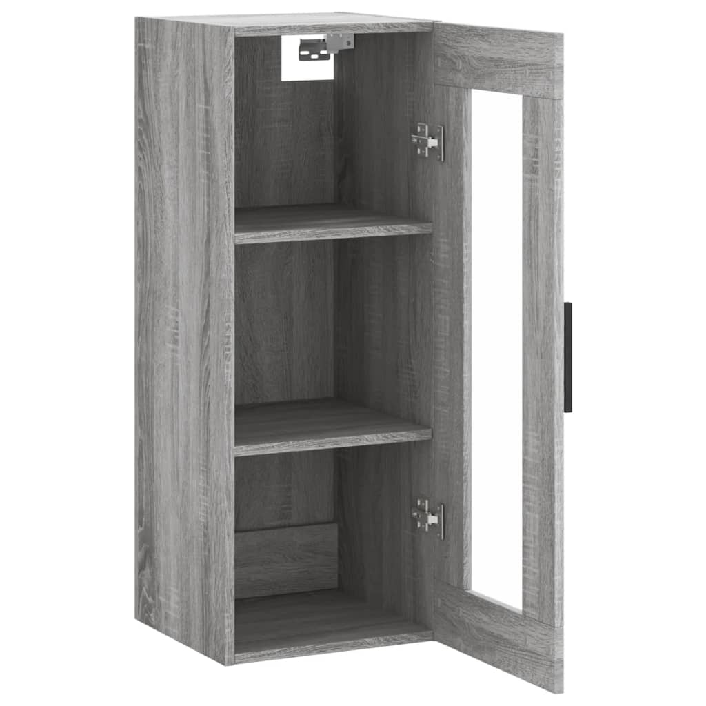 Hangkast 34,5X34X90 Cm Grijs Sonoma Eikenkleurig