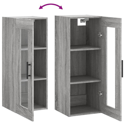 Hangkast 34,5X34X90 Cm Grijs Sonoma Eikenkleurig