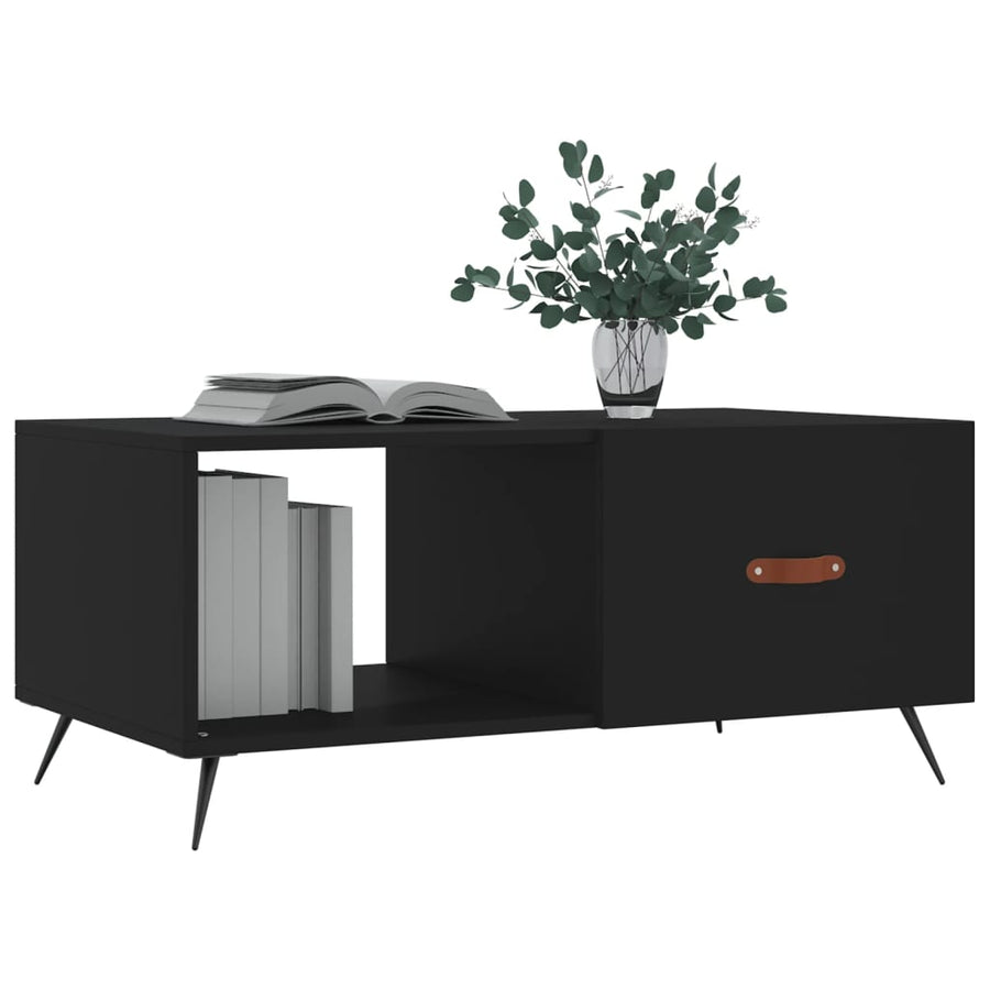 Salontafel 90X50X40 Cm Bewerkt Hout Zwart