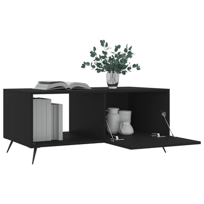 Salontafel 90X50X40 Cm Bewerkt Hout Zwart