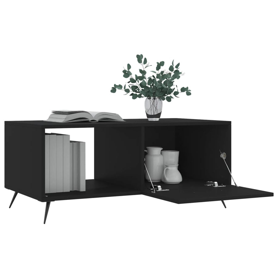 Salontafel 90X50X40 Cm Bewerkt Hout Zwart