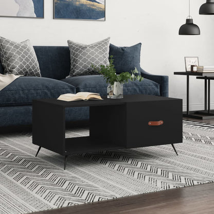 Salontafel 90X50X40 Cm Bewerkt Hout Zwart