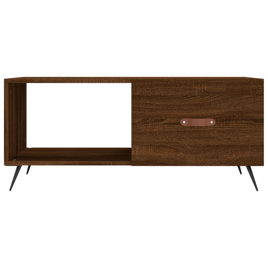 Salontafel 90X50X40 Cm Bewerkt Hout Bruin Eikenkleur Bruineiken